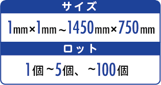 対応サイズ・ロット